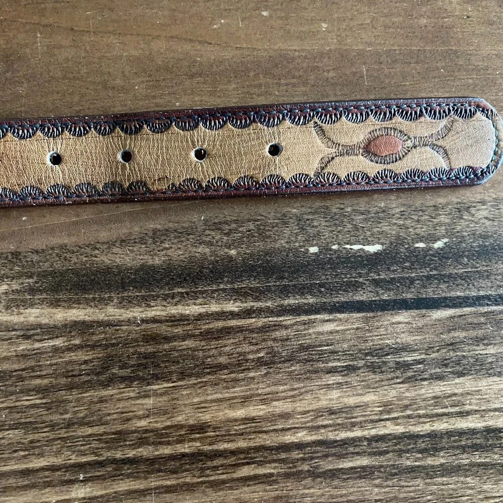 Handcrafted Brown Leather Belt 36 Inches